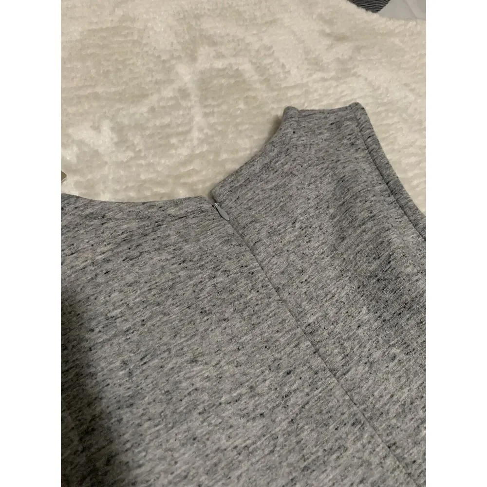 J.Crew Dress Womens 2 Gray Midi‎ Sleeveless Velvet Tie Waist Belt A Line Cotton